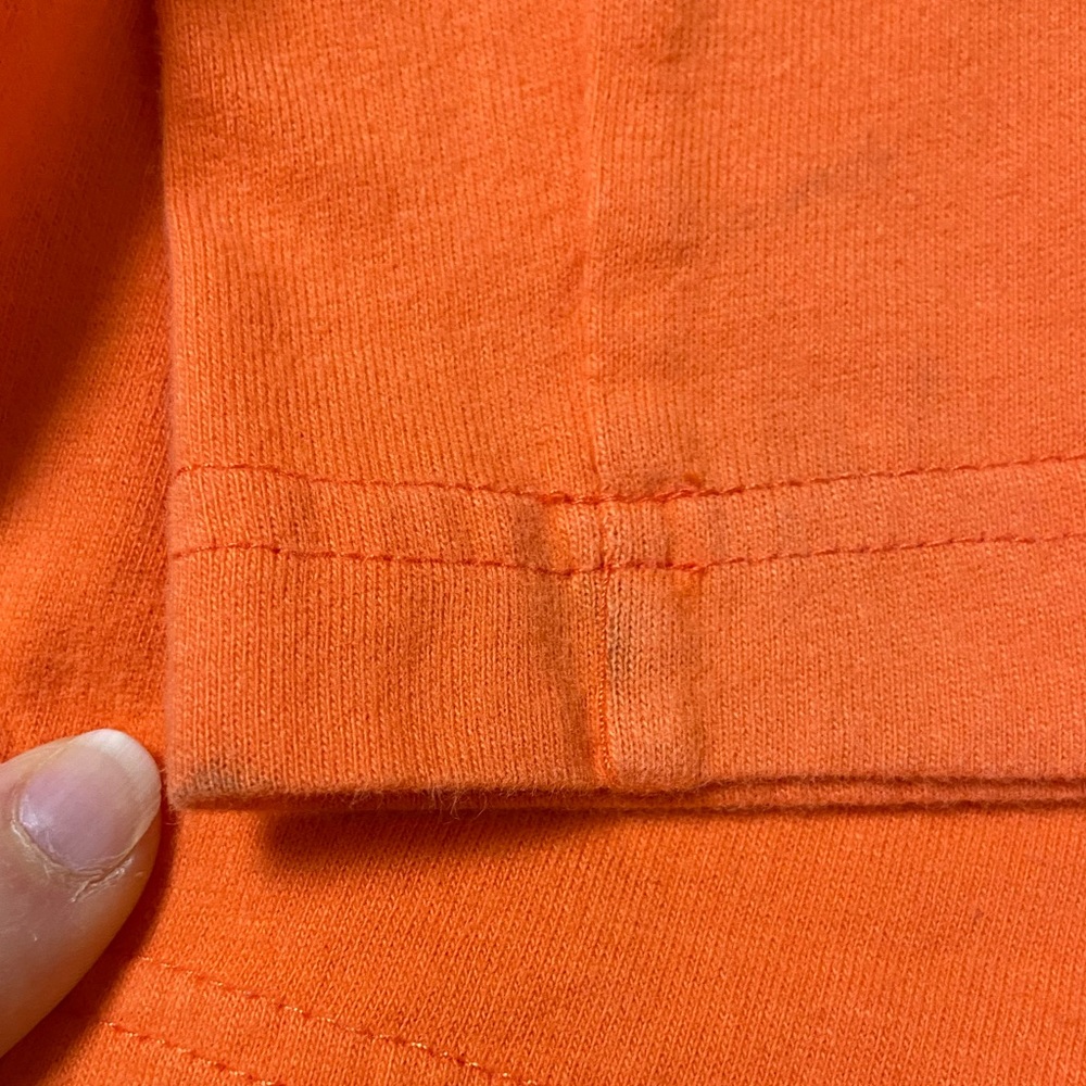 Abercrombie Kids Muscle Tee “fitch TRACK 9”Graphics Embroidered Orange Green XL - Picture 6 of 6